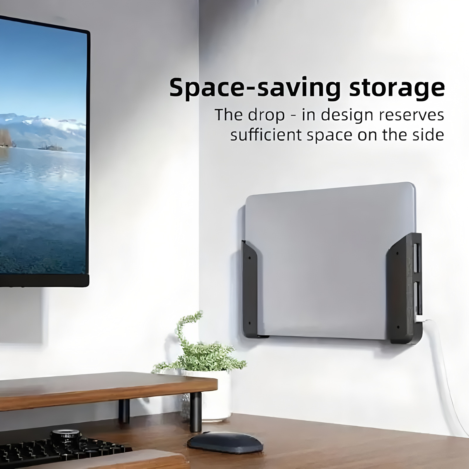 Universal Laptop Wall Mount Un - Desk Setup Macbook ulasan dan harga